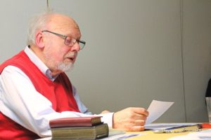 Dr. Jürgen Schmitter bei einer Lesung der Kulturinitiative Metelen e.V. im Jahr 2018
